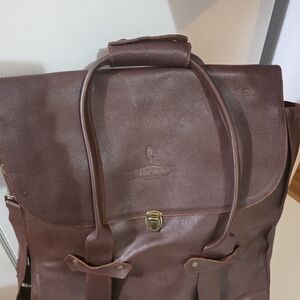 Brown Leather Insolated Wine Tote